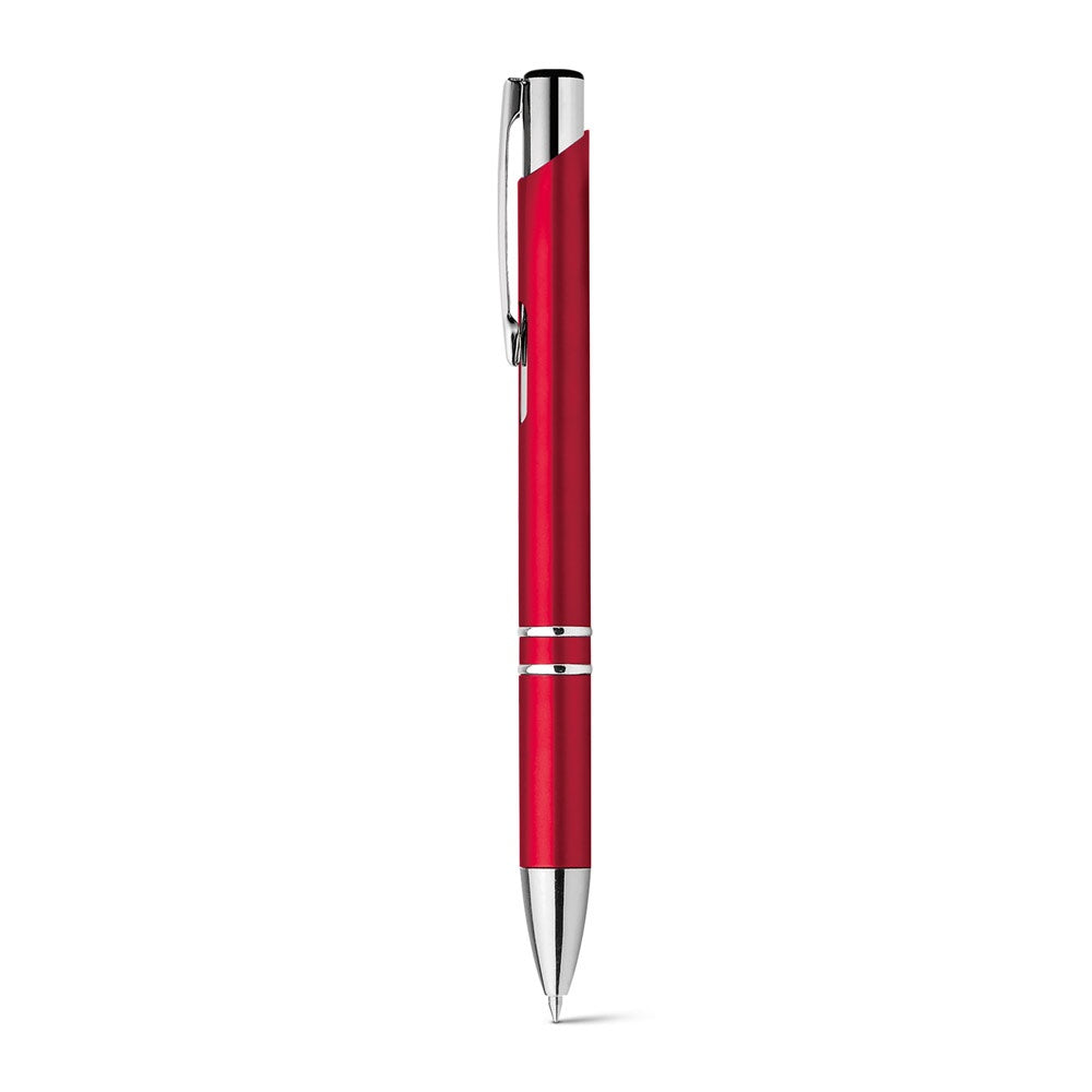 BETA PLASTIC promotional pen in red with custom logo branding