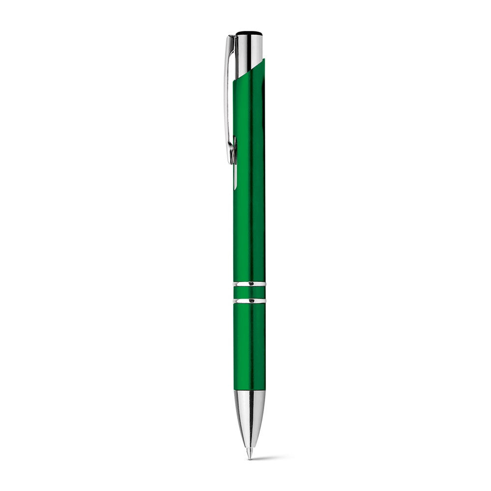 BETA PLASTIC promotional pen in green with custom logo branding
