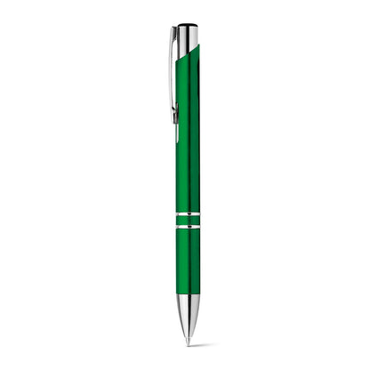 BETA PLASTIC promotional pen in green with custom logo branding