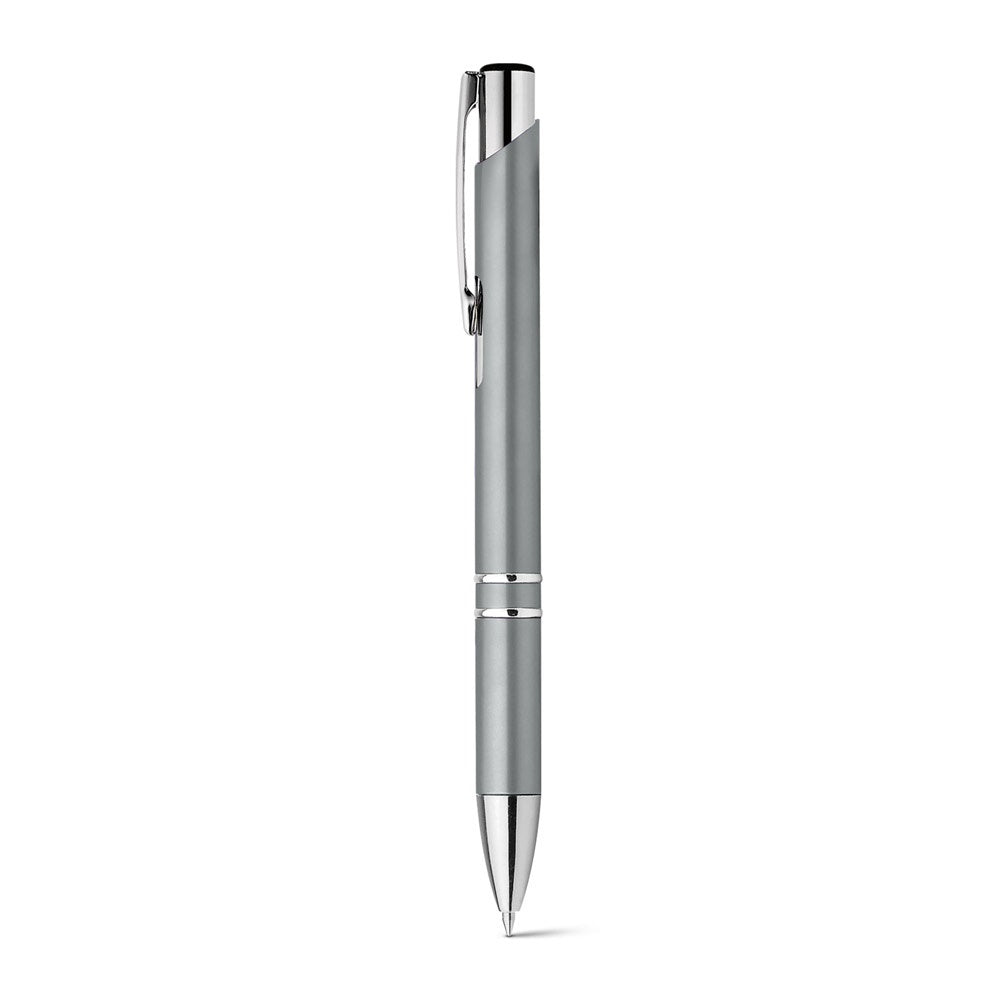 BETA PLASTIC promotional pen in light grey with custom logo branding