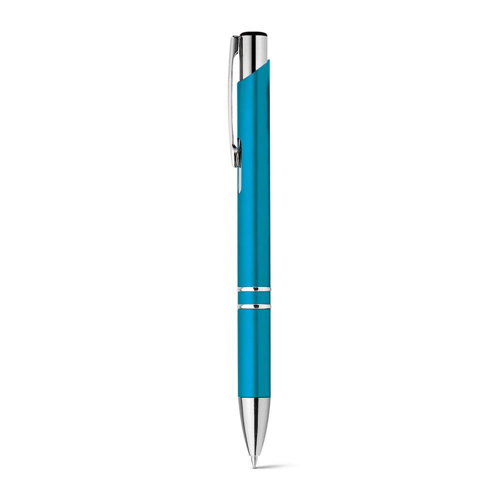 BETA PLASTIC promotional pen in light blue with custom logo branding