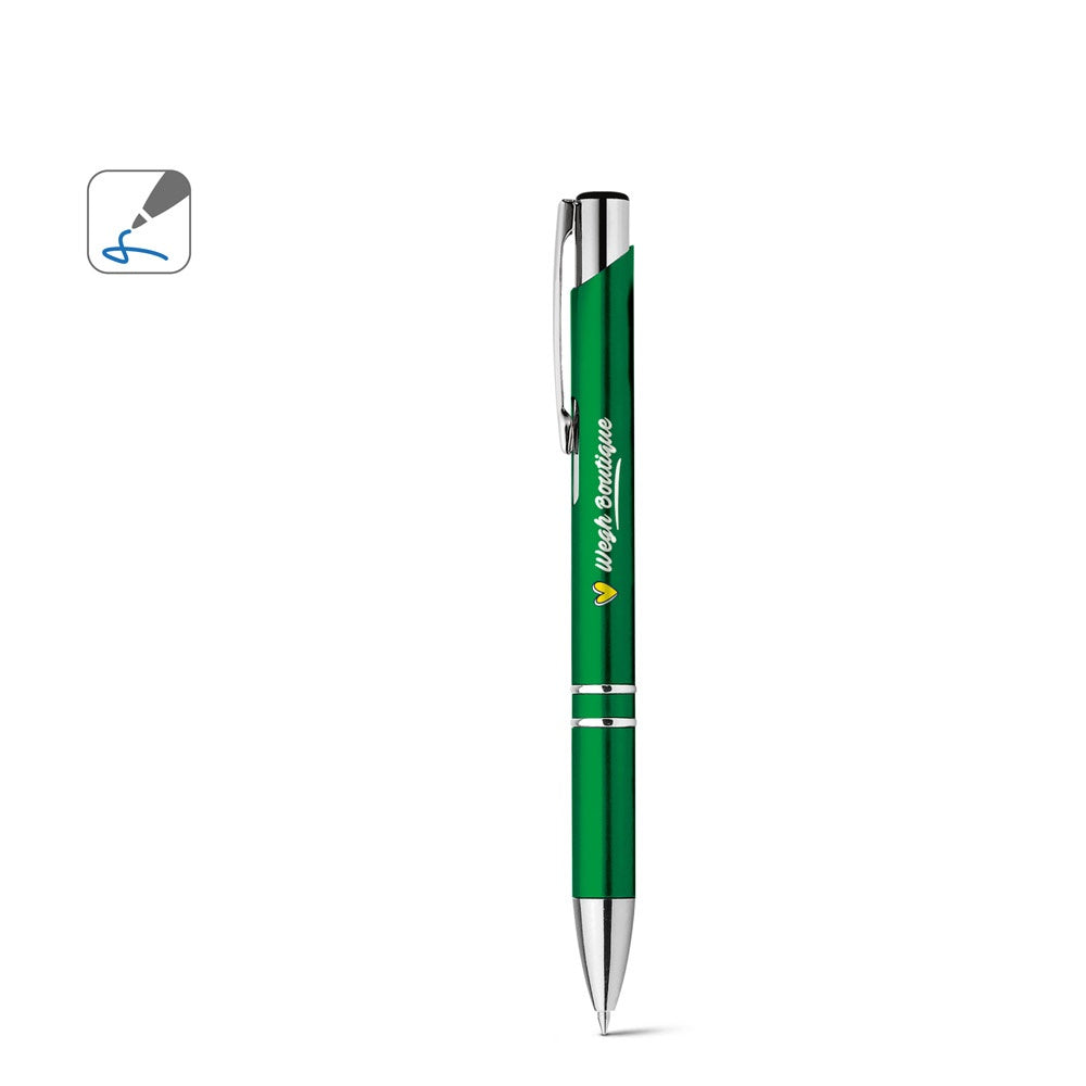 BETA PLASTIC promotional pen (complete set view) with custom logo branding