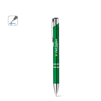 BETA PLASTIC promotional pen (complete set view) with custom logo branding