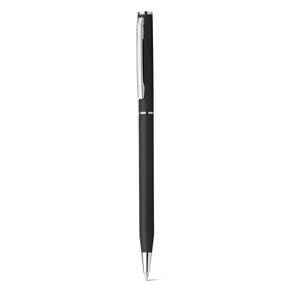 LESLEY METALLIC promotional pen in black with custom logo branding