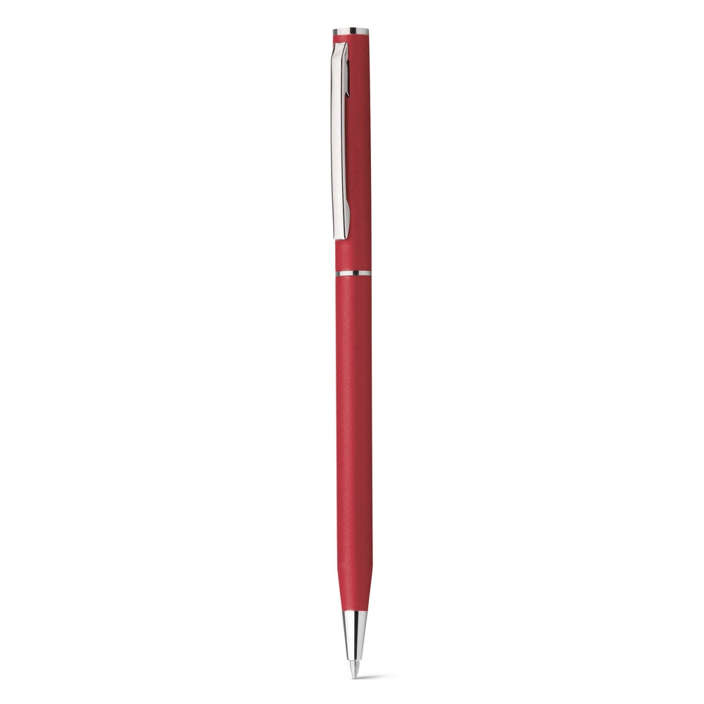 LESLEY METALLIC promotional pen in red with custom logo branding