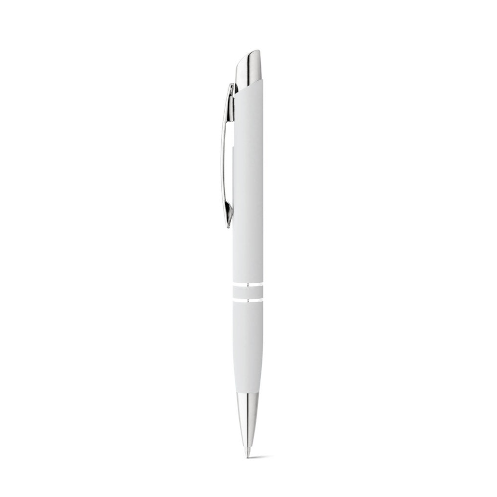 MARIETA SOFT promotional pen in white with custom logo branding