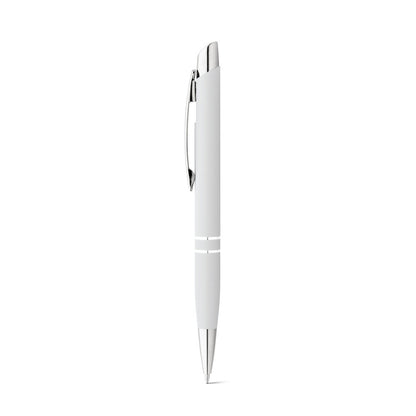MARIETA SOFT promotional pen in white with custom logo branding