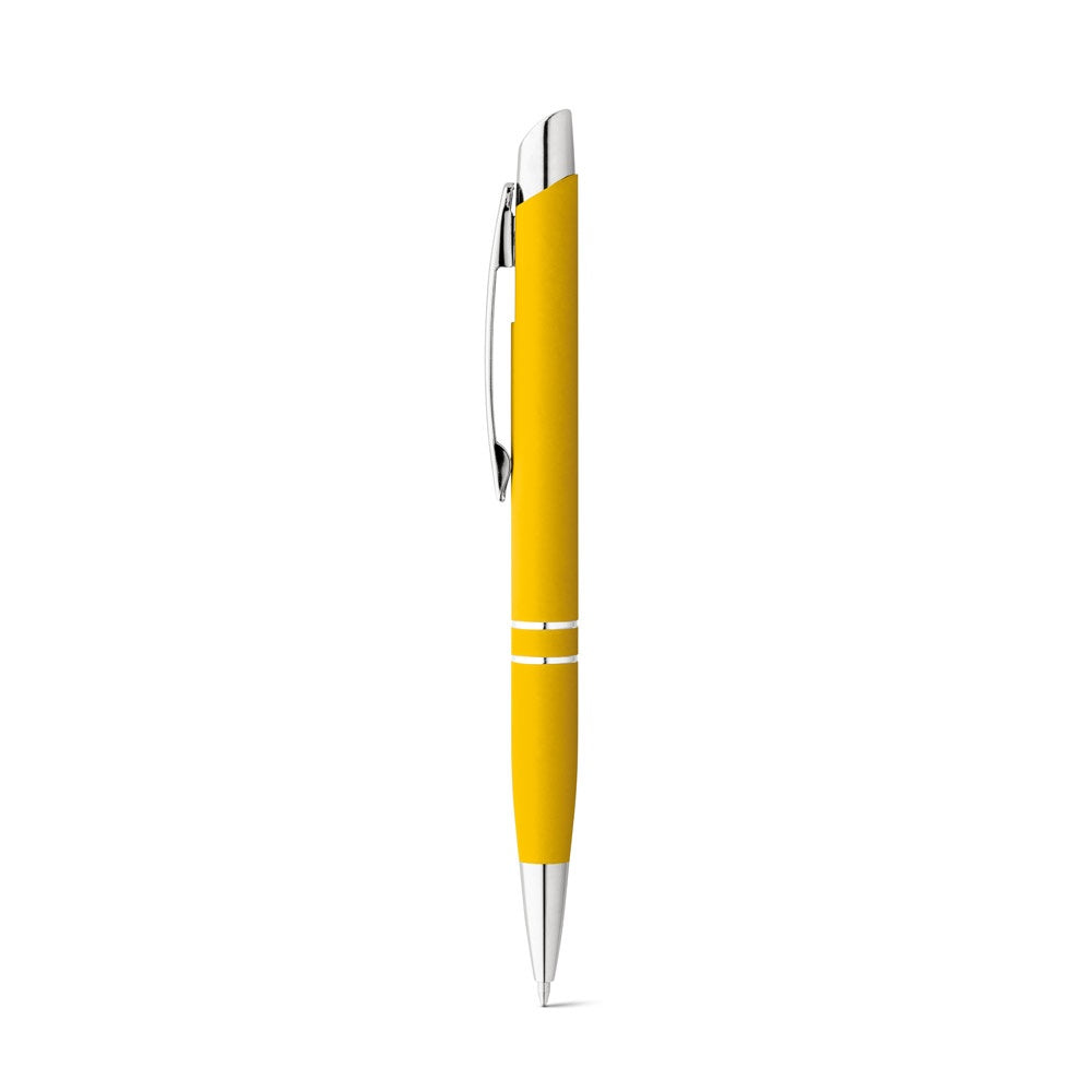 MARIETA SOFT promotional pen in yellow with custom logo branding