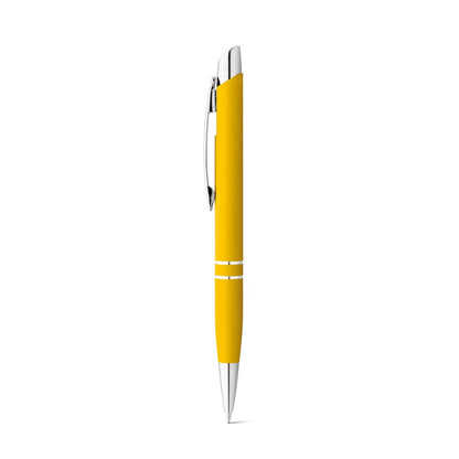 MARIETA SOFT promotional pen in yellow with custom logo branding