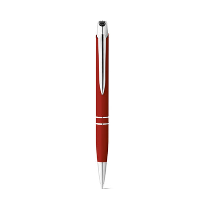 MARIETA SOFT promotional pen in burgundy (detail view) with custom logo branding
