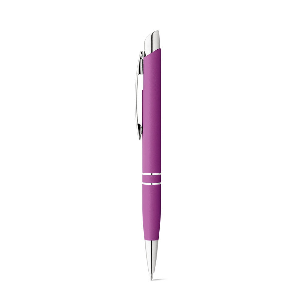 MARIETA SOFT promotional pen in purple with custom logo branding