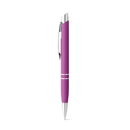 MARIETA SOFT promotional pen in purple with custom logo branding