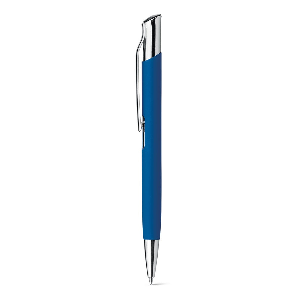 OLAF SOFT promotional pen in blue with custom logo branding