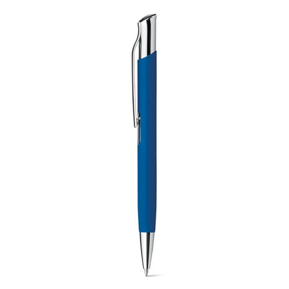 OLAF SOFT promotional pen in blue with custom logo branding