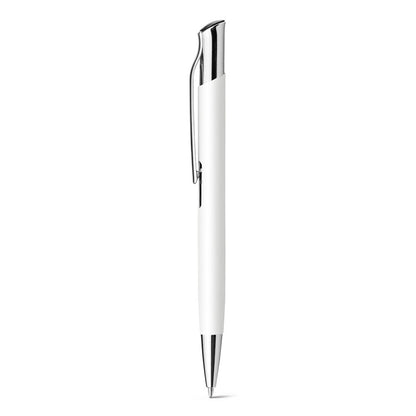 OLAF SOFT promotional pen in white with custom logo branding