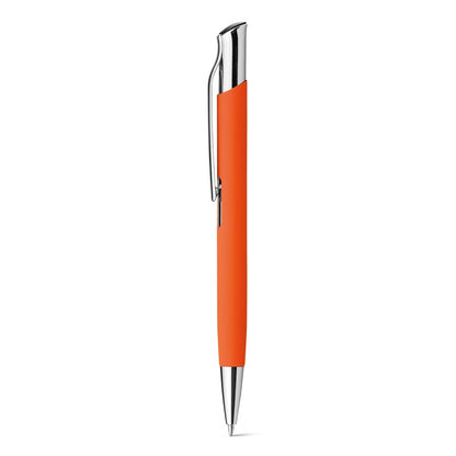 OLAF SOFT promotional pen in orange with custom logo branding