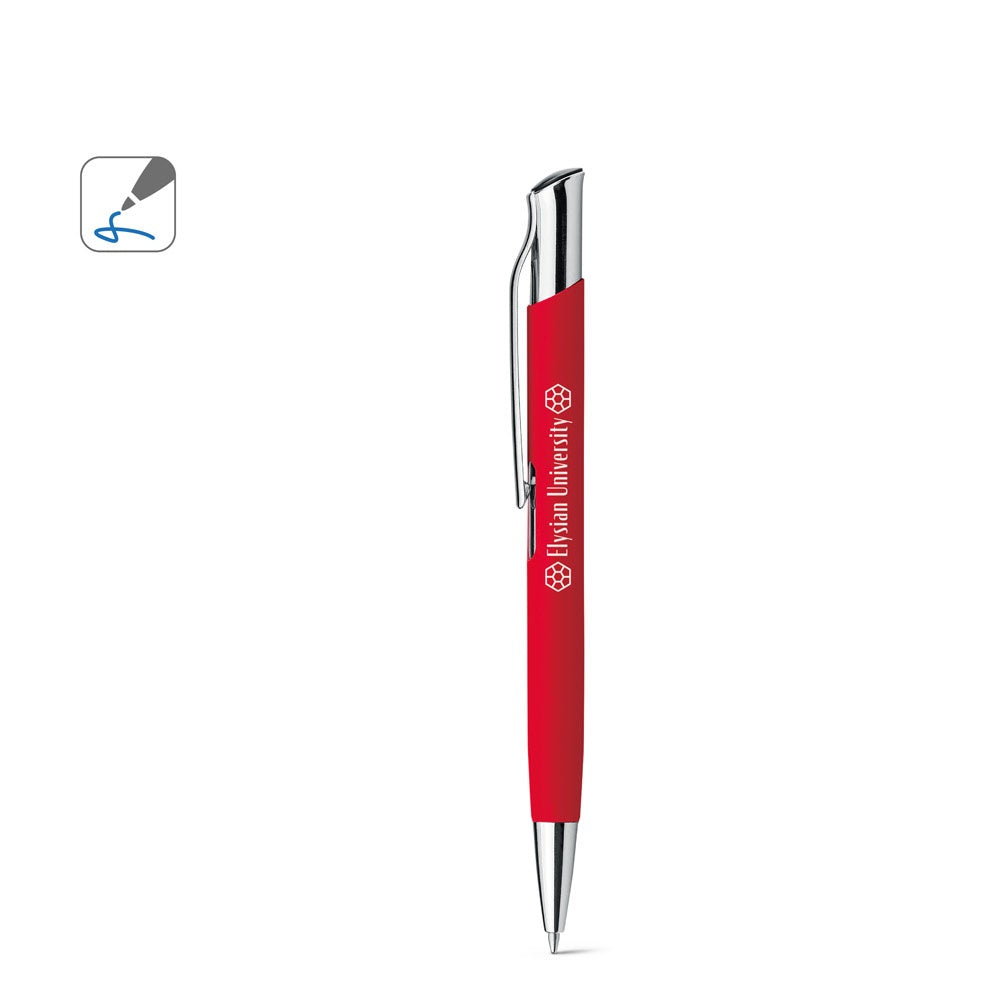 OLAF SOFT promotional pen (complete set view) with custom logo branding