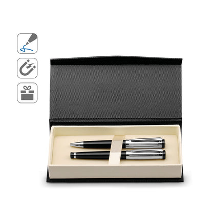 ORLANDO promotional writing set (complete set view) with custom logo branding