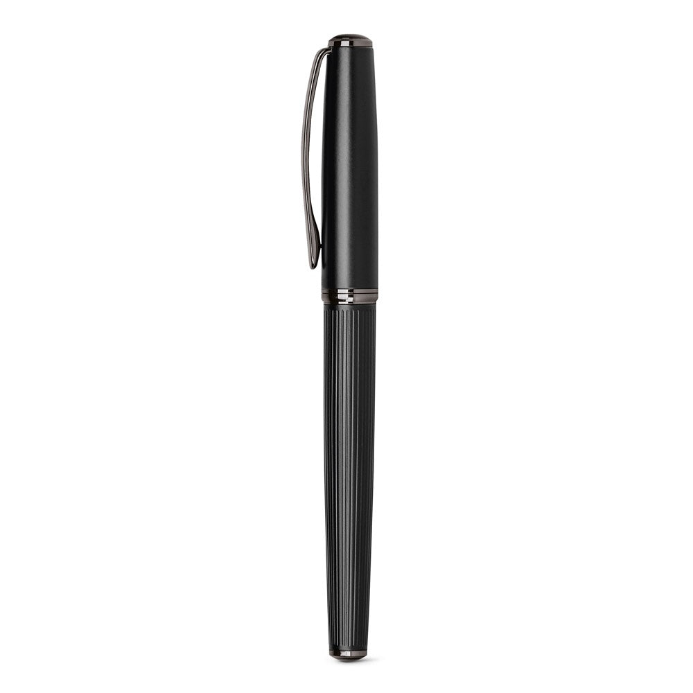IMPERIO promotional writing set in black (detail view) with custom logo branding