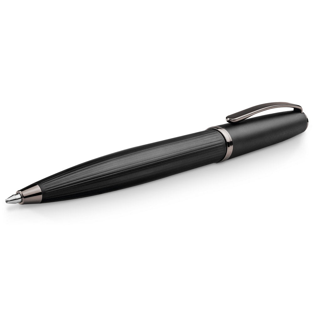 IMPERIO promotional writing set in black (detail view) with custom logo branding