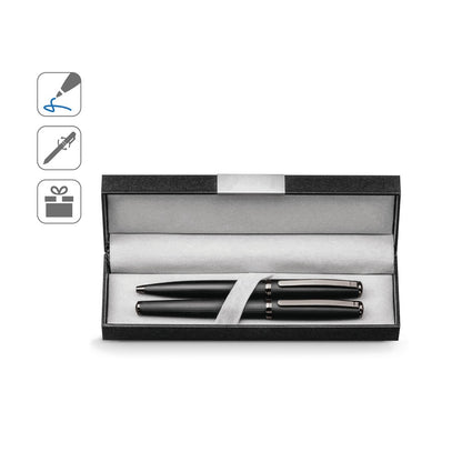 IMPERIO promotional writing set (complete set view) with custom logo branding
