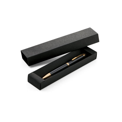 EZEKIEL promotional pen in black (detail view) with custom logo branding