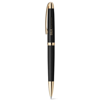 EZEKIEL promotional pen in black with custom logo branding