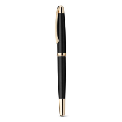 EZEKIEL ROLLER promotional pen in black with custom logo branding