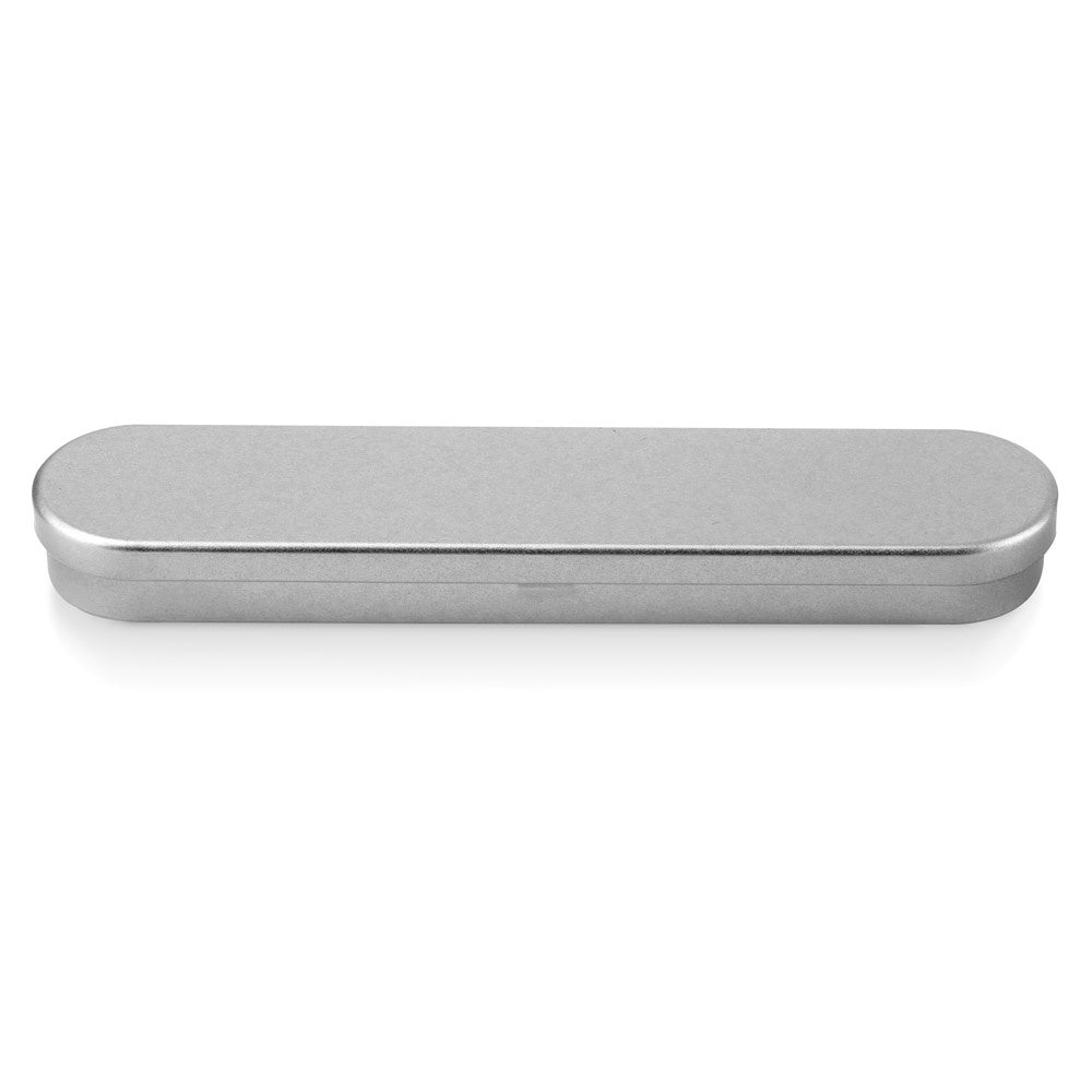LAPOINT promotional pen in satin silver (gift box packaging) with custom logo branding