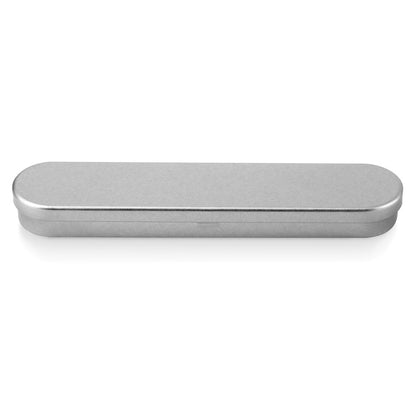 LAPOINT promotional pen in satin silver (gift box packaging) with custom logo branding