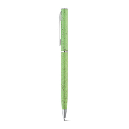 DEVIN promotional pen in light green with custom logo branding