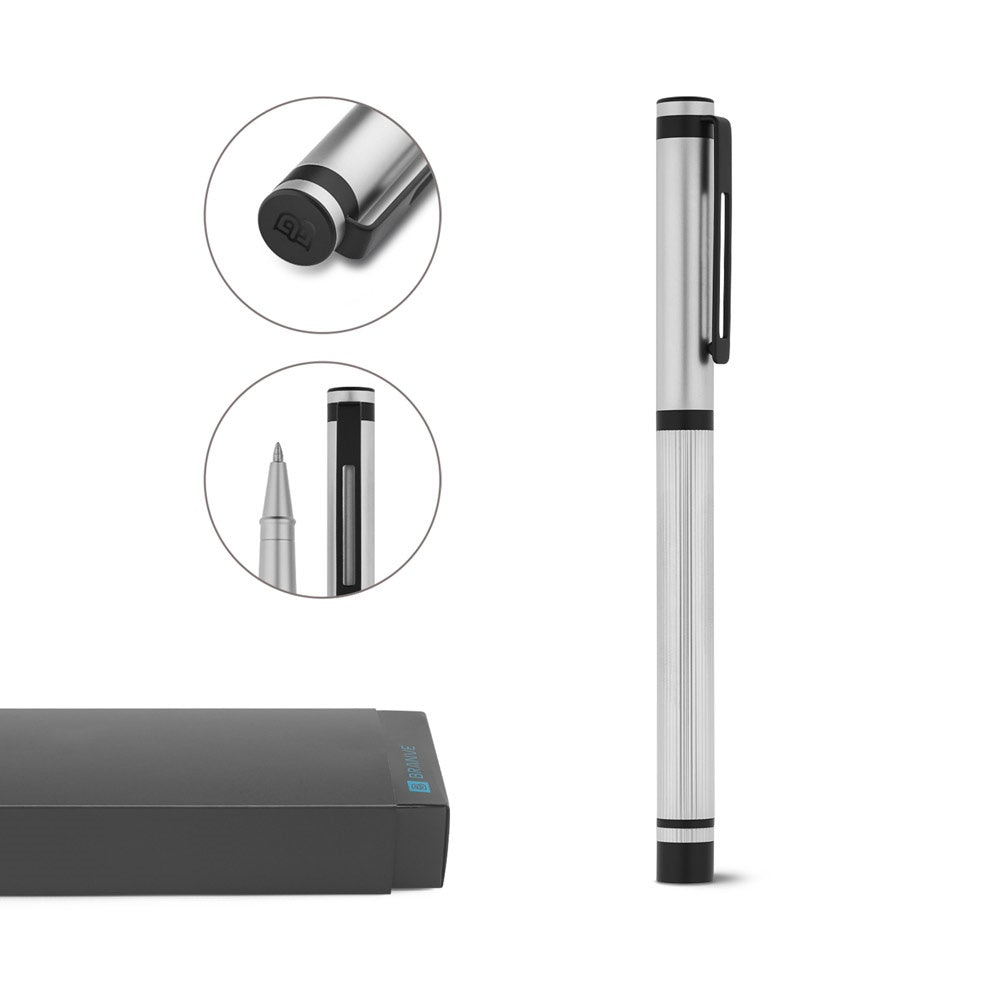 STAIN promotional pen (complete set view) with custom logo branding