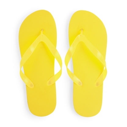 Stamina KALAY PE and PVC flip-flops in yellow - promotional merchandise printed with your company logo