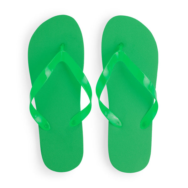 Stamina KALAY PE and PVC flip-flops in fern green - promotional merchandise printed with your company logo