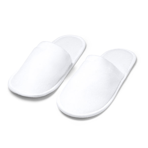 Stamina YLLIER EVA and polyester slippers in white - promotional merchandise printed with your company logo