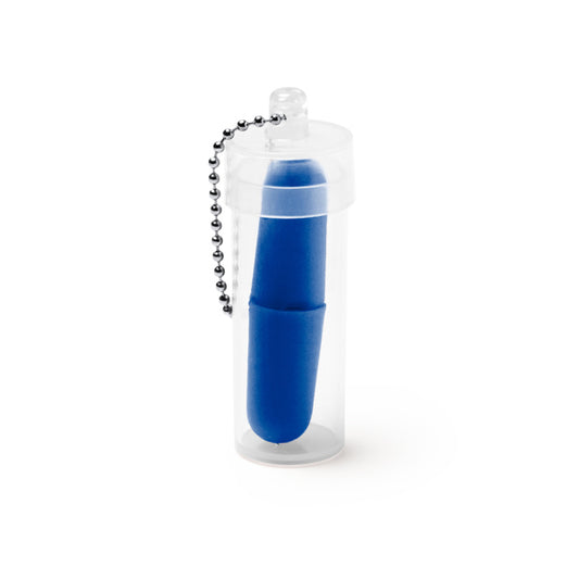 Stamina NOYS EVA foam earplugs in royal blue - promotional merchandise printed with your company logo