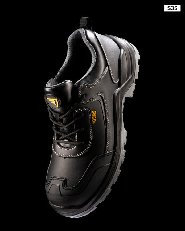 ROLY WRK BRAX Unisex work shoes in black/lead - promotional clothing printed with your company logo