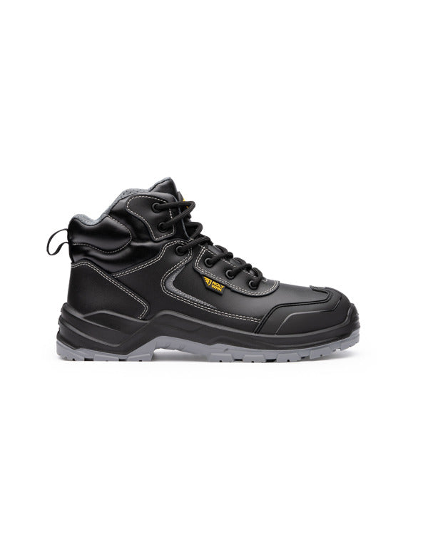 ROLY WRK IRON Unisex work boots in black/lead - promotional clothing printed with your company logo