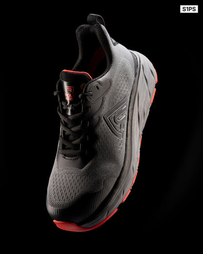 ROLY WRK ONYX Unisex work shoes in plomo/rojo laboral - promotional clothing printed with your company logo