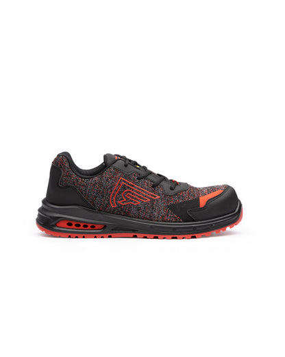ROLY WRK GARNET Unisex work shoes in negro/rojo melange/rojo laboral - promotional clothing printed with your company logo