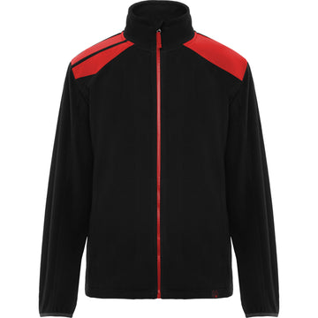 ROLY WRK TERRANO Unisex fleece jacket in black/red - promotional clothing printed with your company logo