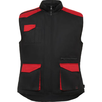 ROLY WRK ARMADA Men's vest in black/red - promotional clothing printed with your company logo