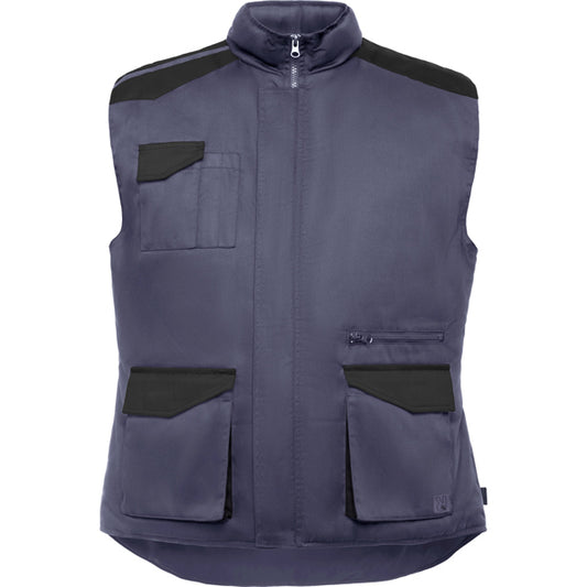 ROLY WRK ARMADA Men's vest in lead/black - promotional clothing printed with your company logo