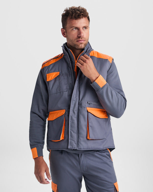 ROLY WRK ARMADA Men's vest in black/red - promotional clothing printed with your company logo