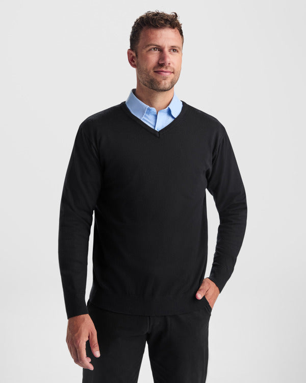 ROLY WRK HILUX Men's jumper in black - promotional clothing printed with your company logo