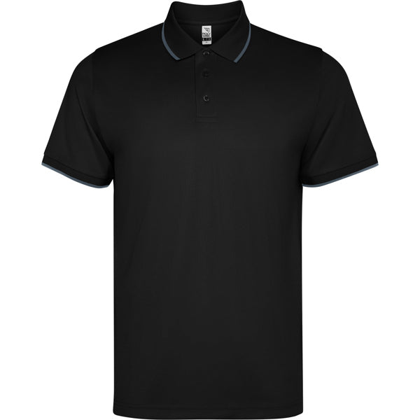 ROLY WRK SIAN Unisex polo shirt in black - promotional clothing printed with your company logo