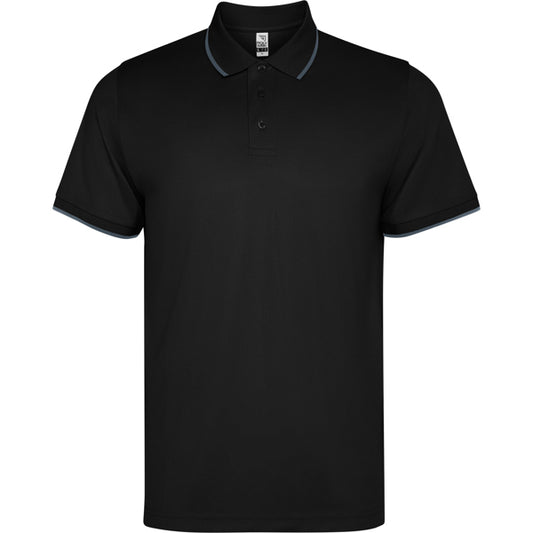 ROLY WRK SIAN Unisex polo shirt in black - promotional clothing printed with your company logo