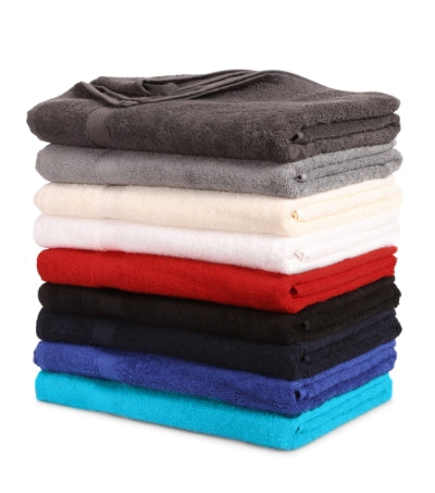 MALFINI BATH TOWEL 450 Unisex bath towel in white - promotional clothing printed with your company logo