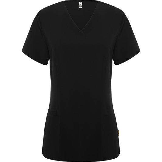 ROLY WRK FEROX WOMAN Women's T-shirt in black - promotional clothing printed with your company logo