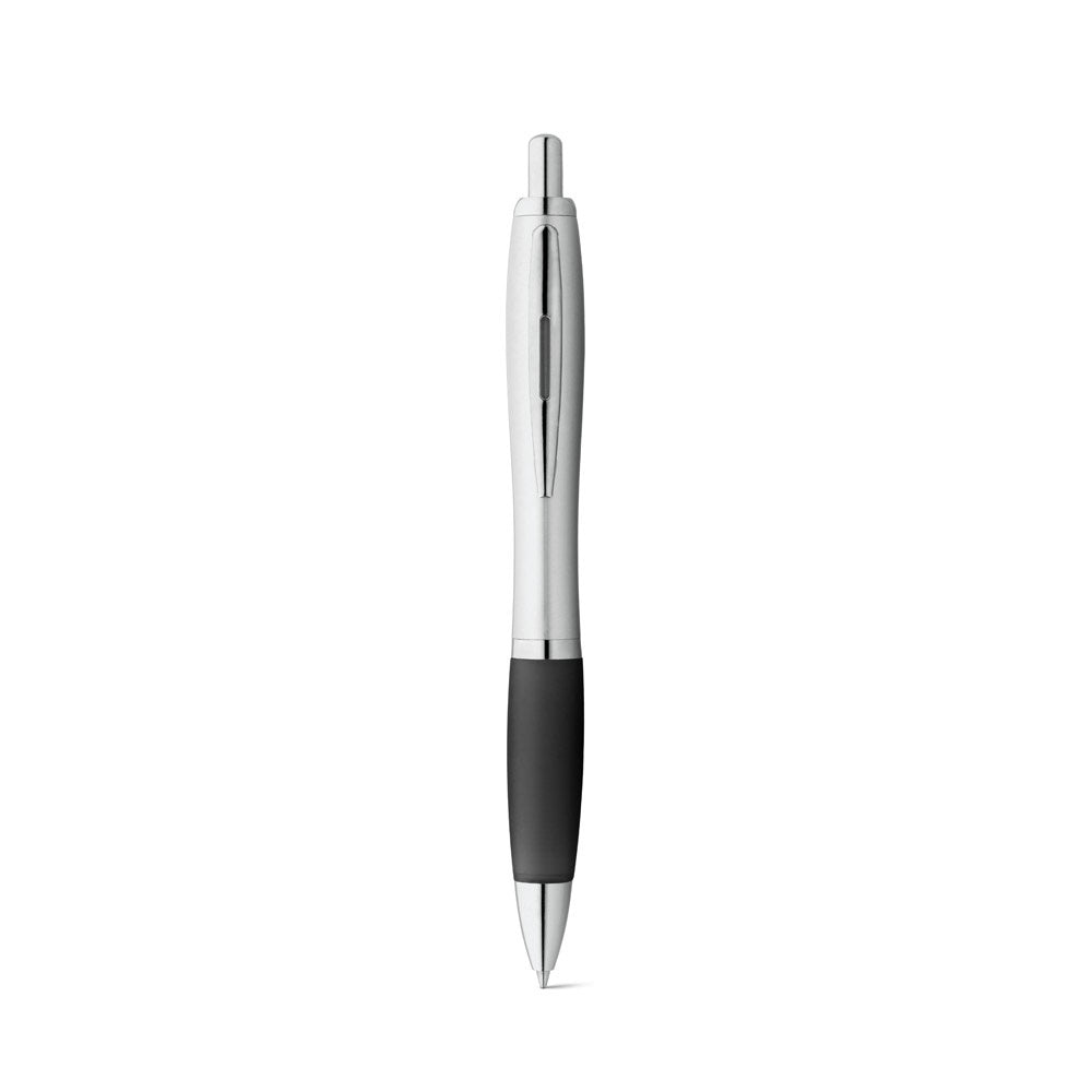 SWING promotional pen in black (detail view) with custom logo branding